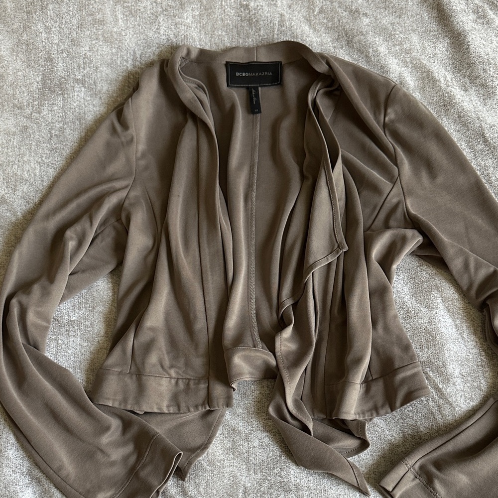 BCBGMaxAzria Women's Brown Draped Blazer